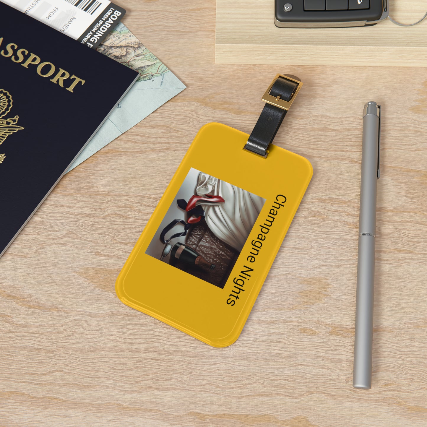 Champagne Luggage Tag