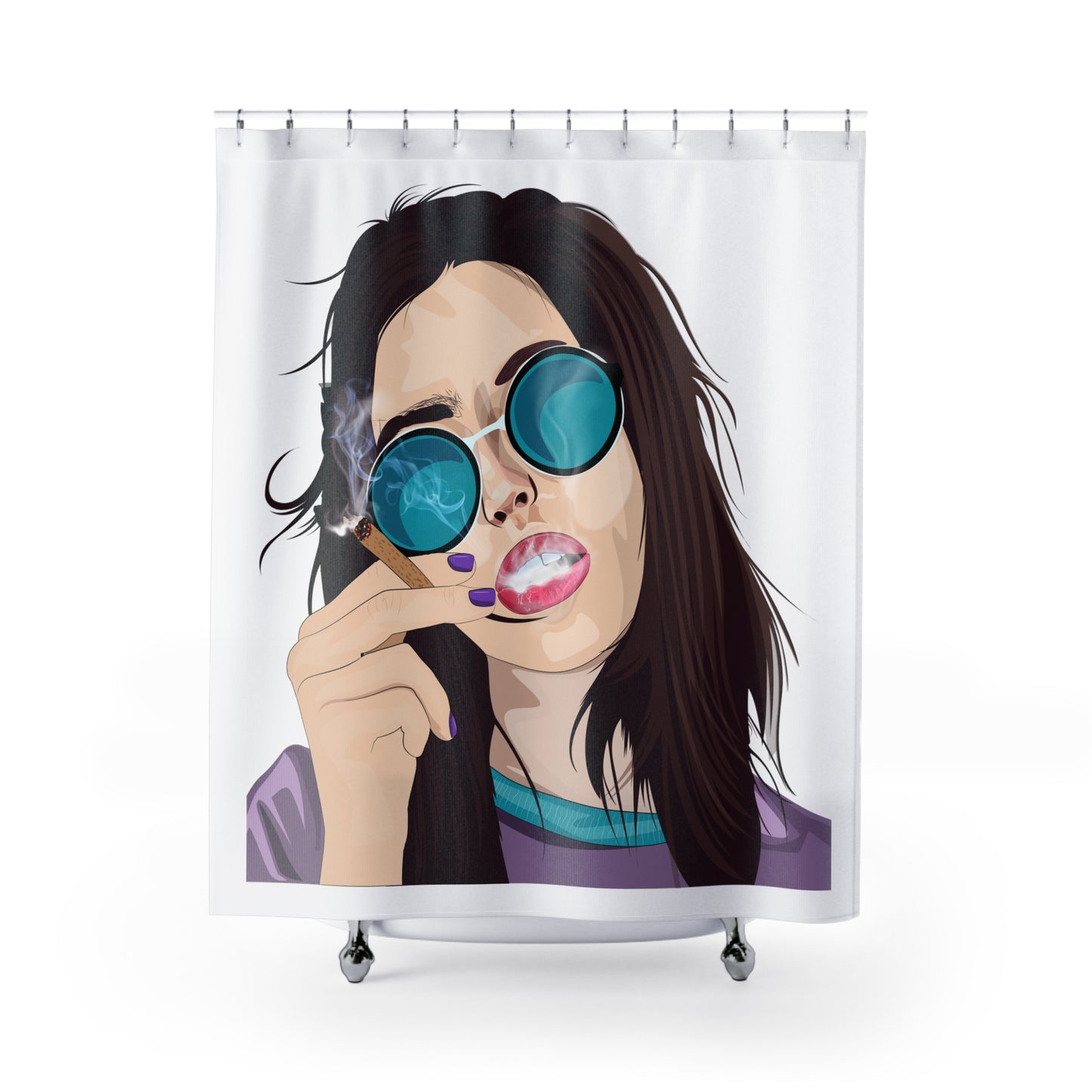 Blue Cheese Shower Curtain