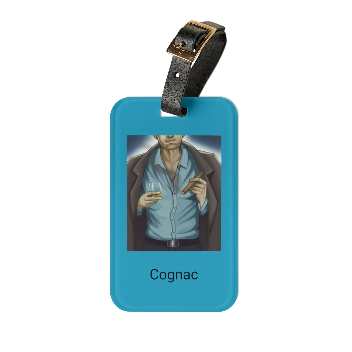 Cognac Luggage Tag